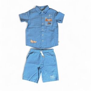 Boy’s Scotch & Soda Blue Striped Short Set [size 6]